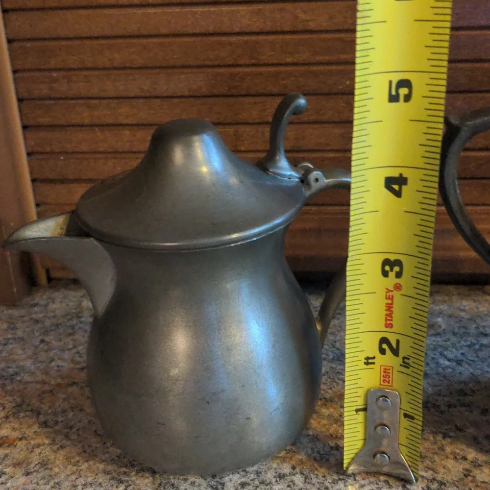 Vintage Pewter Creamer- Set of 2 Different Creamer Pitchers Woodbury Pewterers